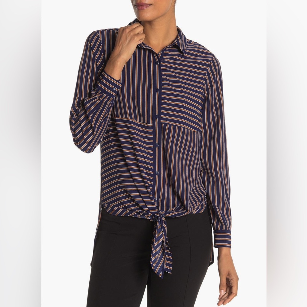 Striped Navy Women's Top